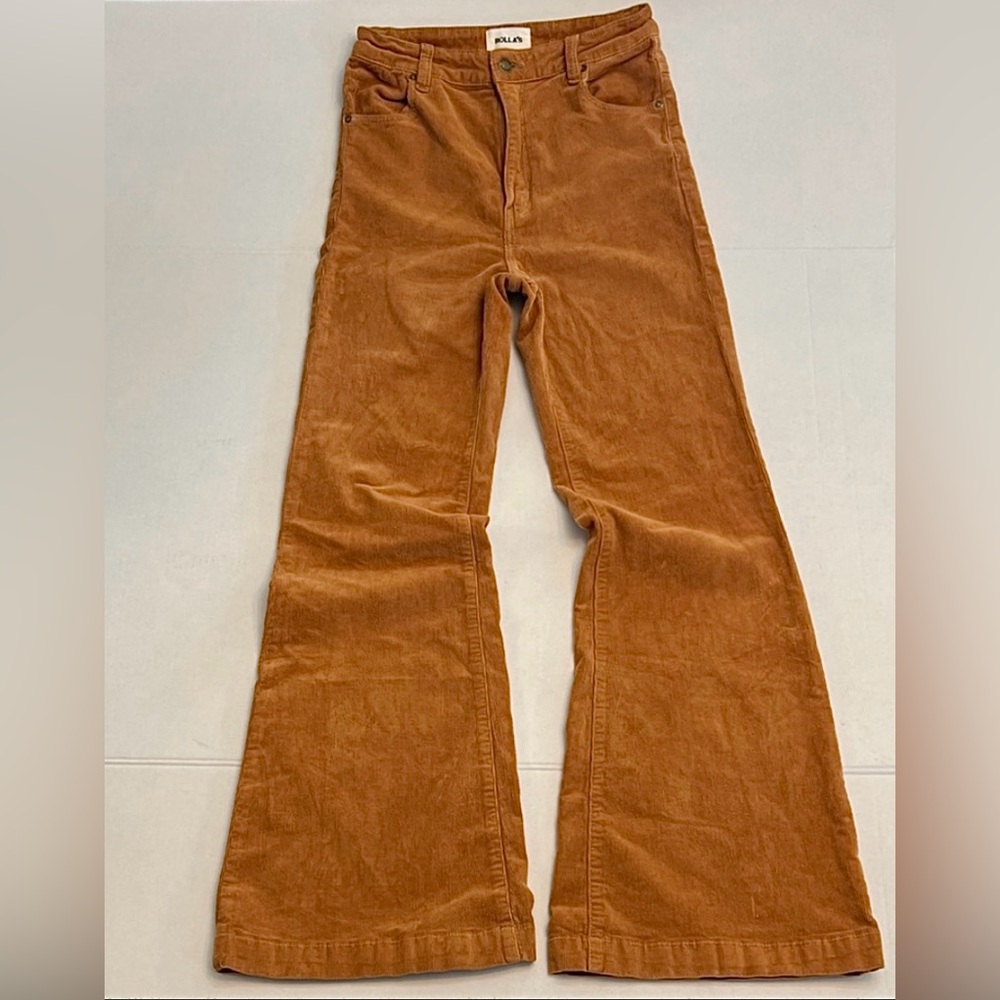 ROLLA’S EASTCOAST CROP FLARE HIGH RISE TAN CORDUROY PANTS SIZE 28 - Picture 5 of 16